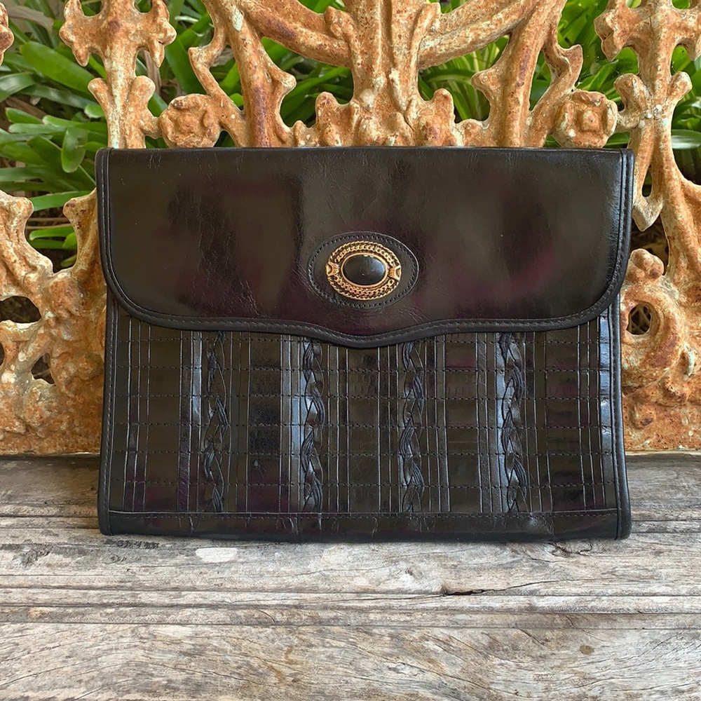 Samir Leather Clutch Handbag